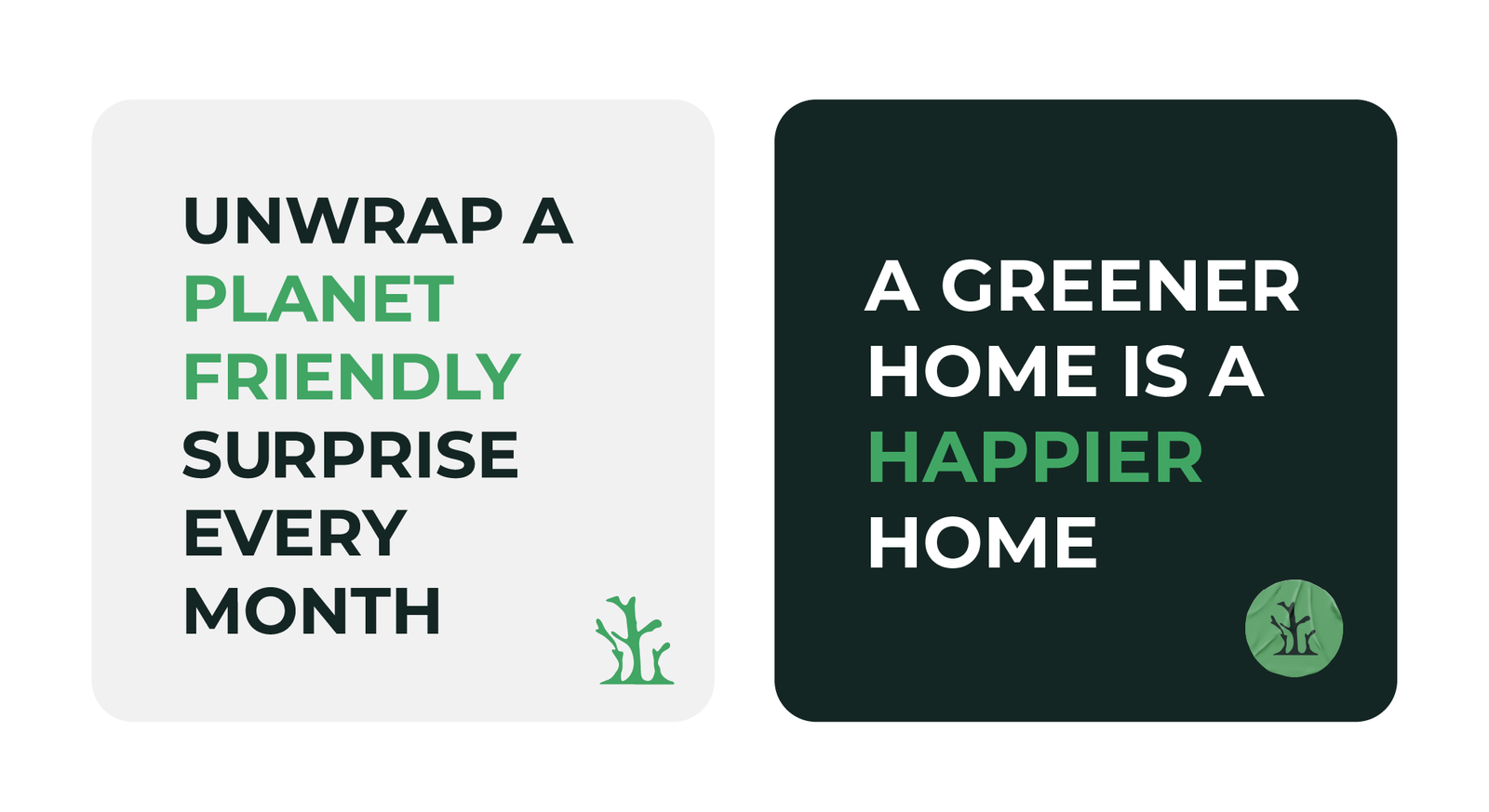 grove green instagram posts - unwrap a planet friendly surprise every month