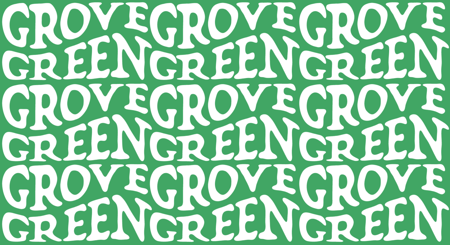 grove green text pattern - green background and white text